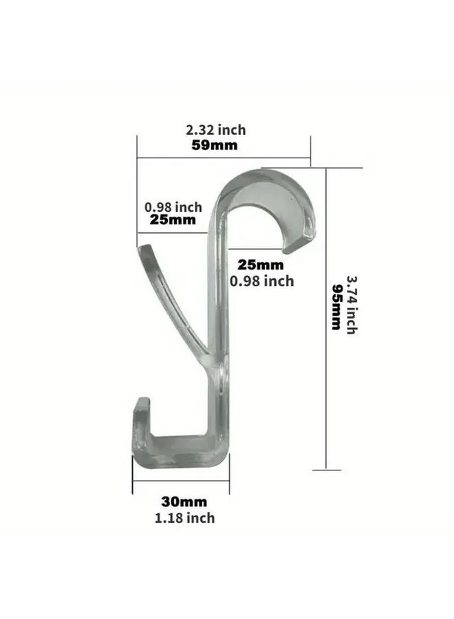 White Heated Towel Radiator Hooks 2pcs Space Saving Drying Rack For Bathroom Wardrobe - Image 4